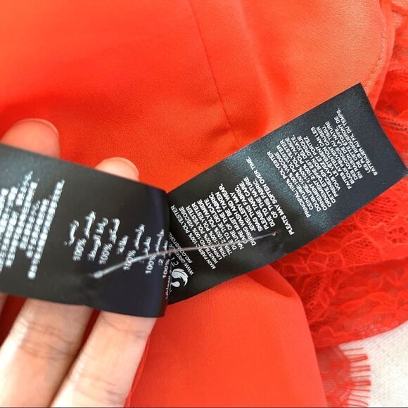 Self-Portrait Orange Off Shoulder Mini Dress - Picture 11 of 13